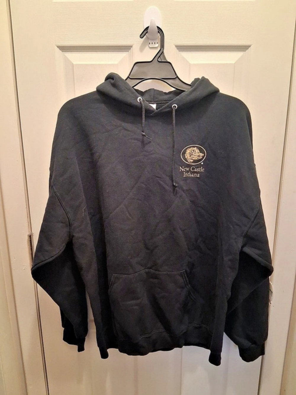 Jerzees New Castle Indiana 10th Anniversary hoodie Black XL Hoodie